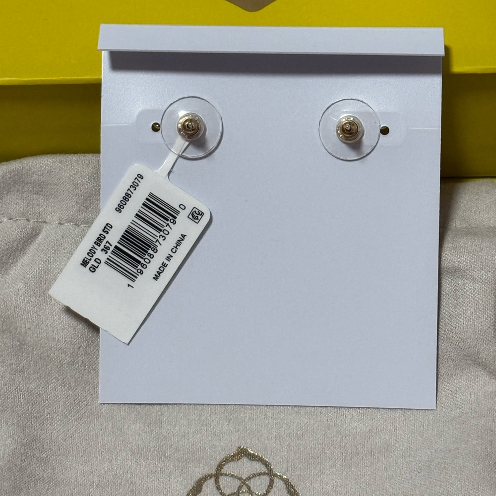 NWT Kendra Scott Melody Bird Gold Stud Earrings - Picture 6 of 7